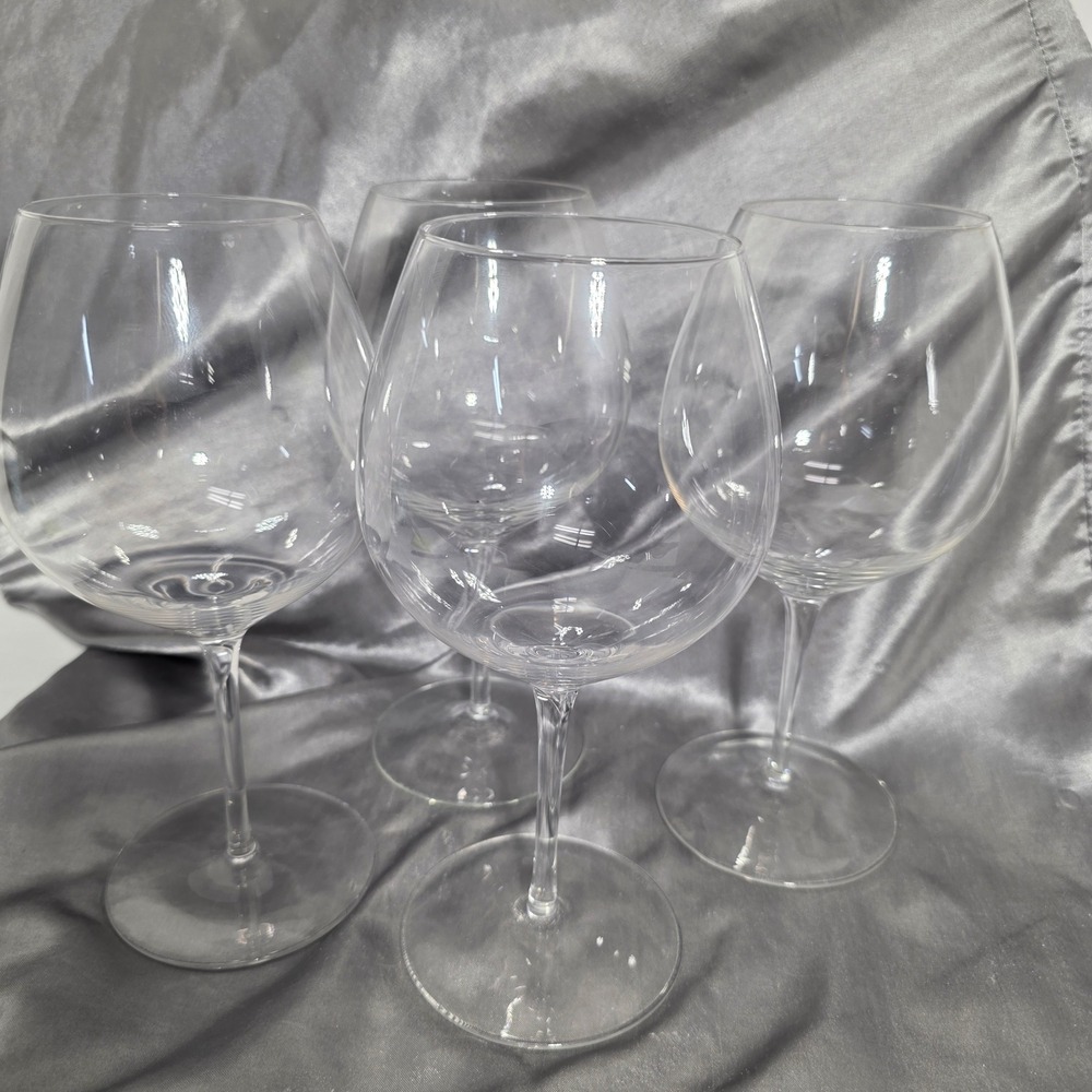 Set of 4 Ravenscroft Vinum Burgundy Pinot Noir Crystal Wine Glasses 8.25" Clear